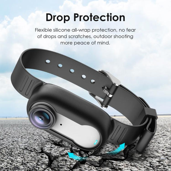 For Insta360 GO 3 / GO 3S PULUZ Camera Silicone Case Wristband Bicycle Strap Extension Mount (Black)
