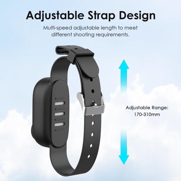 For Insta360 GO 3 / GO 3S PULUZ Camera Silicone Case Wristband Bicycle Strap Extension Mount (Black)