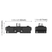 For Insta360 X5 / X4 / X3 PULUZ Quick Release 1 /4 inch Folding Base (Black)