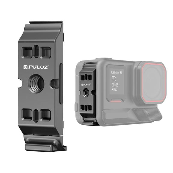 PULUZ ACE / AC Aluminum Alloy Vertical Shooting Magnetic Quick-release Battery Side Interface Cover for Insta360 Ace Pro 2 (Black)