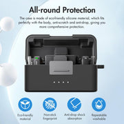For DJI Mic Mini PULUZ Charging Case Silicone Scratch-proof Protective Cover (Black)