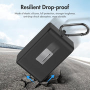 For DJI Mic Mini PULUZ Charging Case Silicone Scratch-proof Protective Cover (Black)