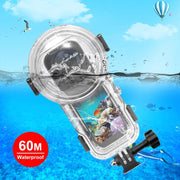 For Insta360 X5 PULUZ 60m Water-resistant Sealed Diving Case (Transparent)