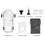 For Insta360 X5 PULUZ Quick Release 60m Water-resistant Sealed Diving Case (Transparent)