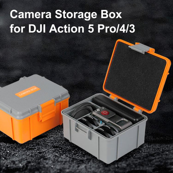 For DJI Osmo Action 5 Pro / 4 / 3 PULUZ Water-resistant Hard Carrying Suitcase Outdoor Protective Storage Box (Orange)
