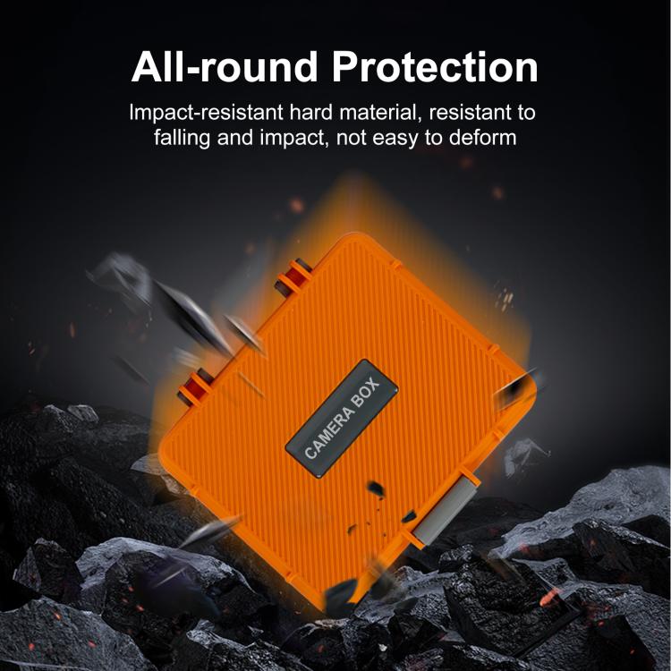 For DJI Osmo Action 5 Pro / 4 / 3 PULUZ Water-resistant Hard Carrying Suitcase Outdoor Protective Storage Box (Orange)