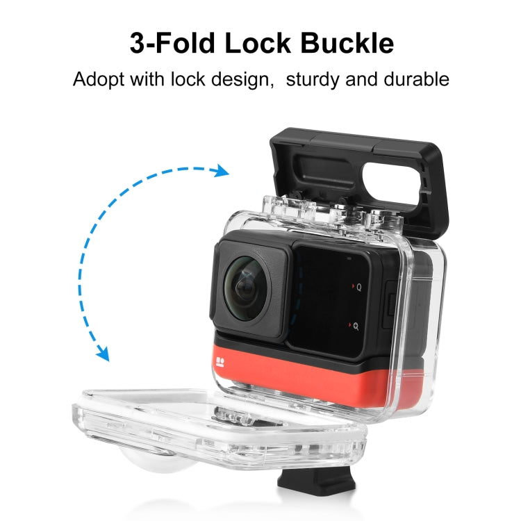 For Insta360 One RS 360 Edition PULUZ 30m Underwater Depth Diving Case Water-resistant Housing