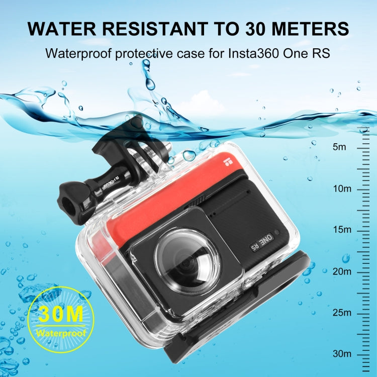 For Insta360 One RS 360 Edition PULUZ 30m Underwater Depth Diving Case Water-resistant Housing