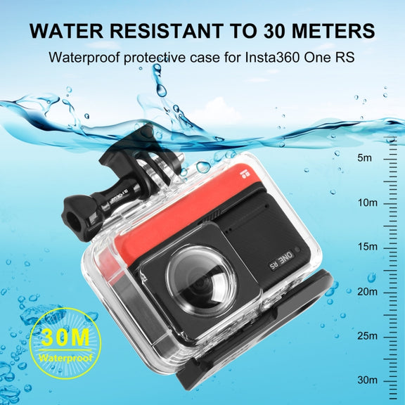 For Insta360 One RS 360 Edition PULUZ 30m Underwater Depth Diving Case Water-resistant Housing