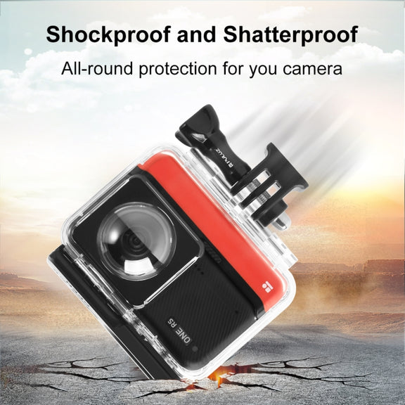 For Insta360 One RS 360 Edition PULUZ 30m Underwater Depth Diving Case Water-resistant Housing