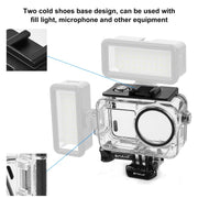 For DJI Osmo Action 5 Pro / 3 / 4 PULUZ 60m Underwater Water-resistant Housing Diving Case with Cold Shoe & Buckle Basic Mount & Screw
