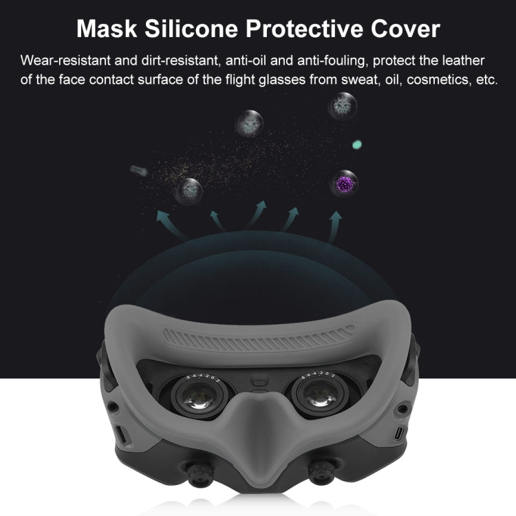 For DJI Avata Goggles 2 PULUZ Flying Eye Mask Silicone Protective Case (Grey)