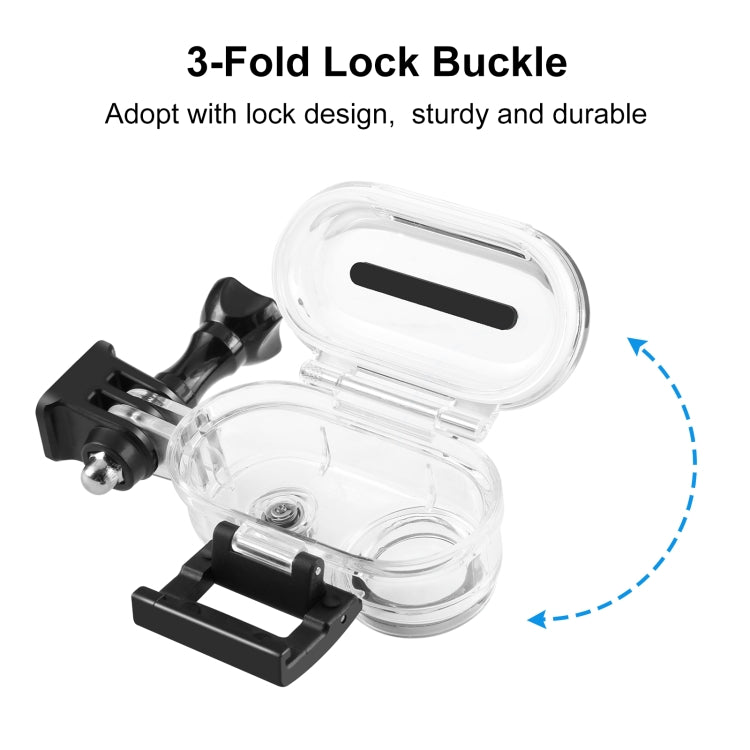 For Insta360 GO 3 / GO 3S PULUZ 40m Underwater Water-resistant Housing Case with Base Adapter & Screw (Transparent)