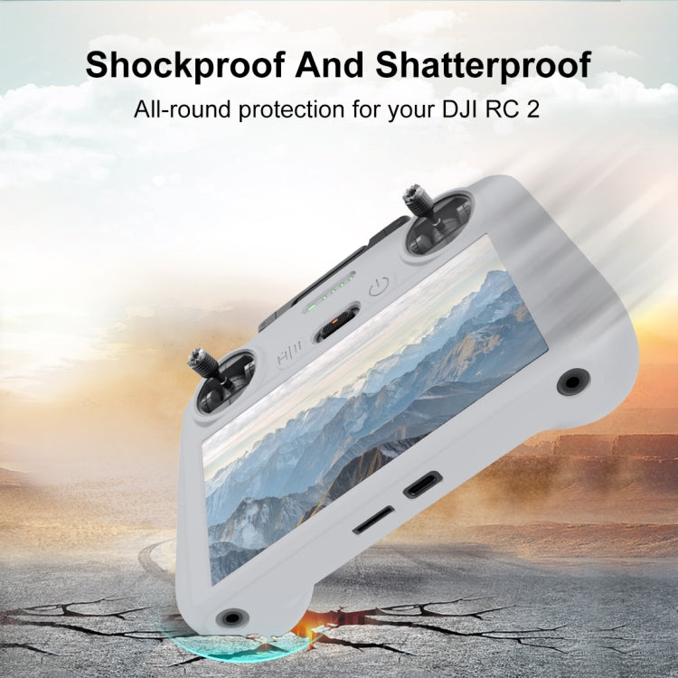 For DJI Mini 4 Pro / Air 3 Remote Control / DJI RC 2 with Screen PULUZ Silicone Protective Case (Grey)