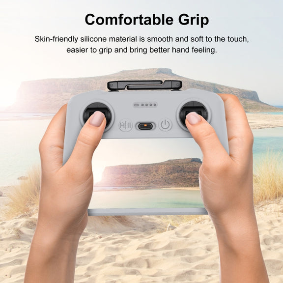 For DJI Mini 4 Pro / Air 3 Remote Control / DJI RC 2 with Screen PULUZ Silicone Protective Case (Grey)
