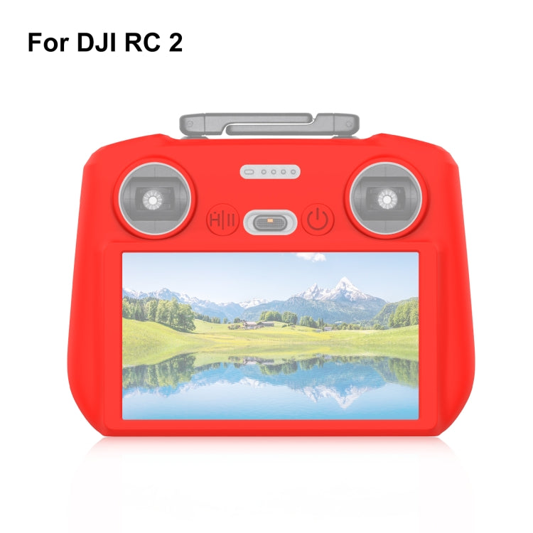 For DJI Mini 4 Pro / Air 3 Remote Control / DJI RC 2 with Screen PULUZ Silicone Protective Case (Red)