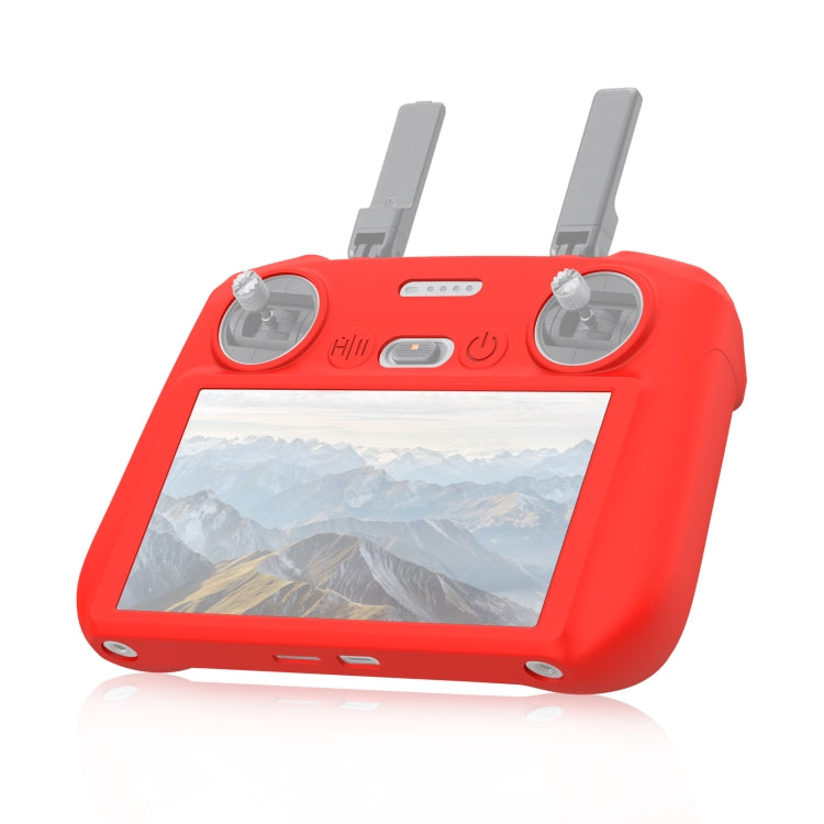 For DJI Mini 4 Pro / Air 3 Remote Control / DJI RC 2 with Screen PULUZ Silicone Protective Case (Red)