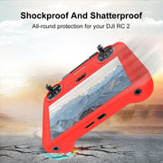 For DJI Mini 4 Pro / Air 3 Remote Control / DJI RC 2 with Screen PULUZ Silicone Protective Case (Red)