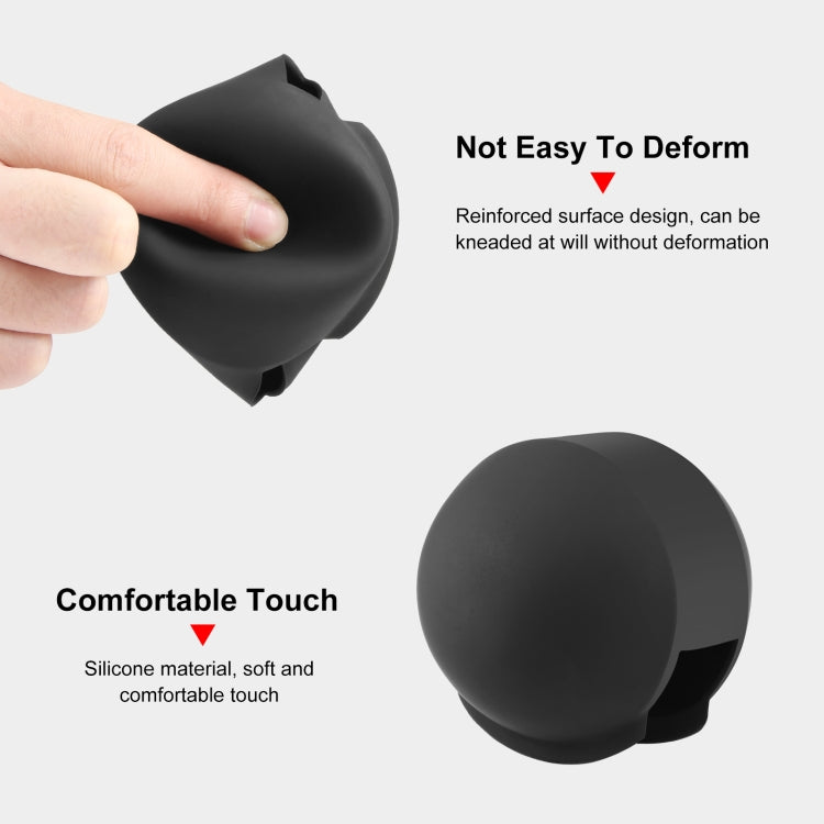 For Insta360 X3 / X4 / X5 PULUZ Invisible Dive Case Lens Guard Silicone Protective Cover (Black)