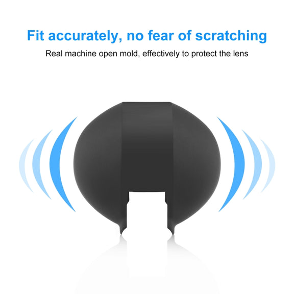 For Insta360 X3 / X4 / X5 PULUZ Invisible Dive Case Lens Guard Silicone Protective Cover (Black)