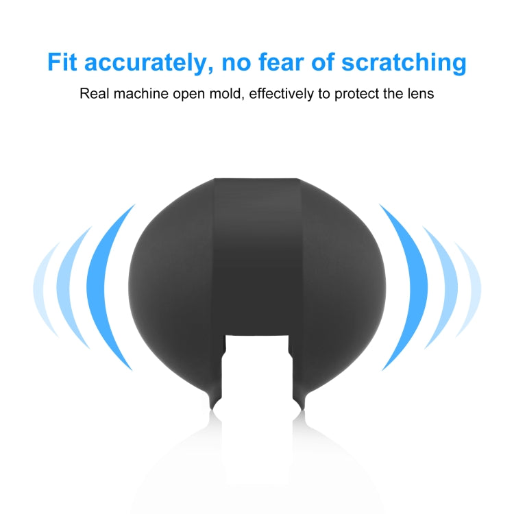 For Insta360 X3 / X4 / X5 PULUZ Invisible Dive Case Lens Guard Silicone Protective Cover (Black)