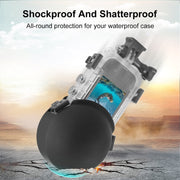 For Insta360 X3 / X4 / X5 PULUZ Invisible Dive Case Lens Guard Silicone Protective Cover (Black)