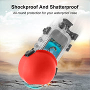 For Insta360 X3 / X4 PULUZ Invisible Dive Case Lens Guard Silicone Protective Cover (Red)