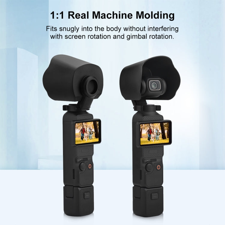 For DJI OSMO Pocket 3 PULUZ Sunshade Lens Protective Cover Hood (Black)