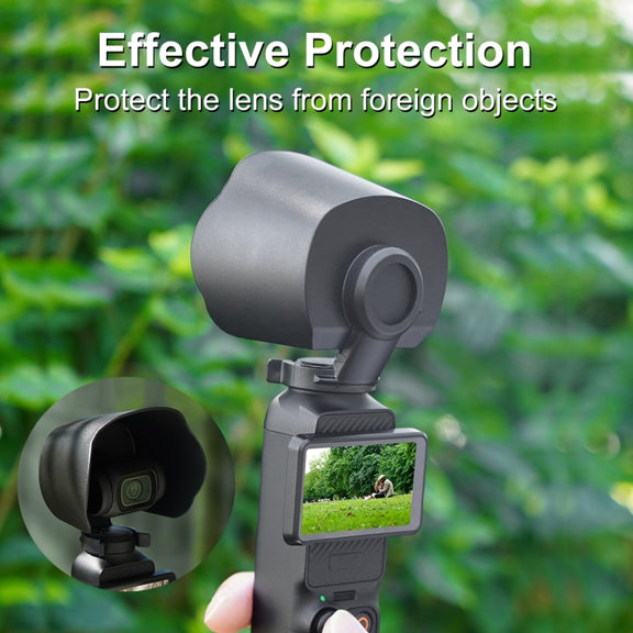 For DJI OSMO Pocket 3 PULUZ Sunshade Lens Protective Cover Hood (Black)