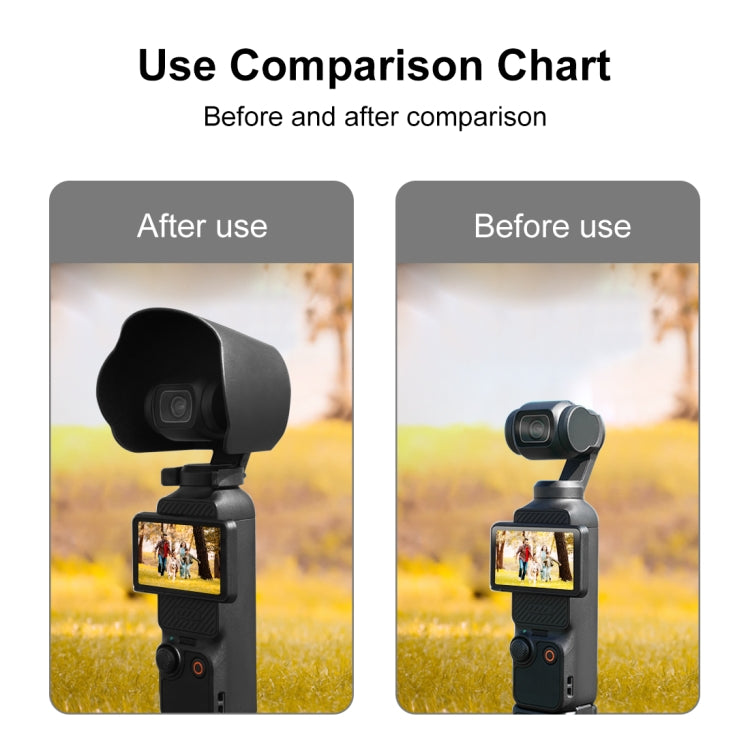 For DJI OSMO Pocket 3 PULUZ Sunshade Lens Protective Cover Hood (Black)