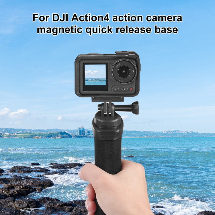 For DJI Osmo Action 5 Pro / 4 / 3 / Osmo 360 PULUZ Magnetic Quick Release Base Expansion Mount (Black)