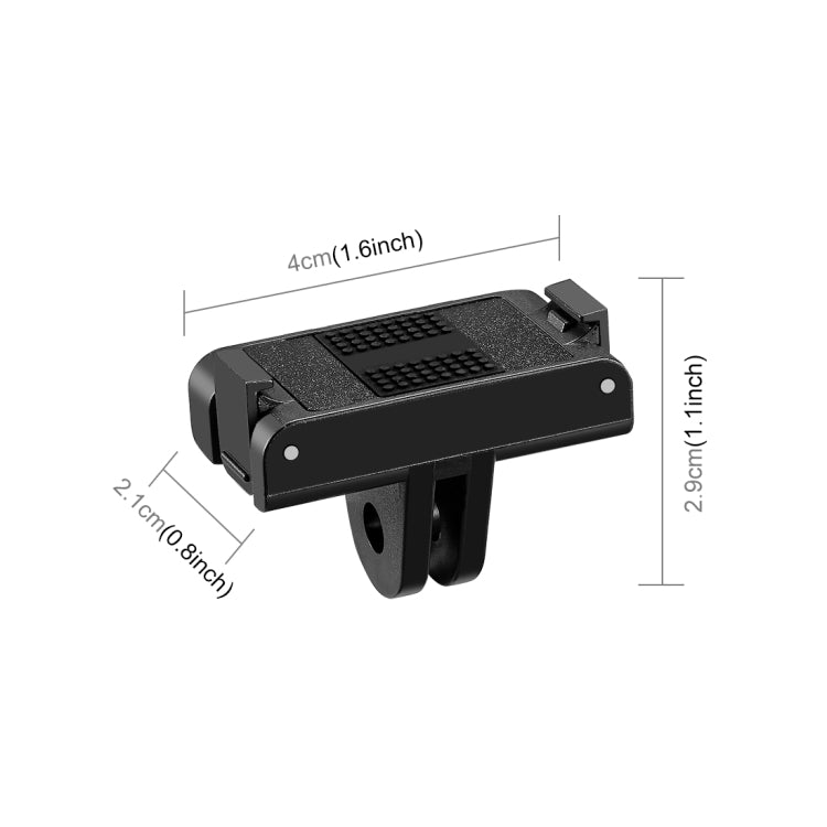 For DJI Osmo Action 5 Pro / 4 / 3 / Osmo 360 PULUZ Magnetic Quick Release Base Expansion Mount (Black)
