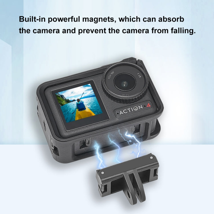 For DJI Osmo Action 5 Pro / 4 / 3 / Osmo 360 PULUZ Magnetic Quick Release Base Expansion Mount (Black)