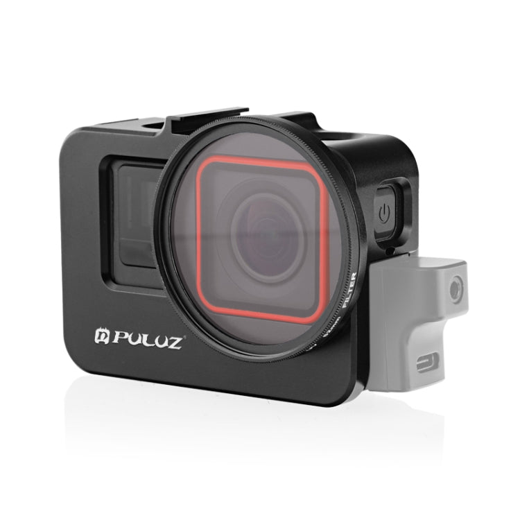 For Insta360 Ace Pro / Ace PULUZ Metal Cage Adapter Frame with 52mm UV Filter & Adapter Ring (Black)