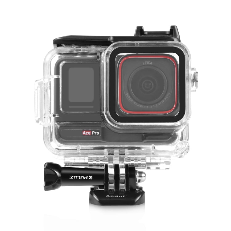 For Insta360 Ace Pro / Pro 2 PULUZ 60m Underwater Water-resistant Housing Case with Base Adapter & Screw (Transparent)