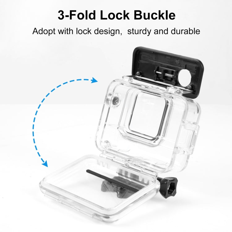 For Insta360 Ace Pro / Pro 2 PULUZ 60m Underwater Water-resistant Housing Case with Base Adapter & Screw (Transparent)