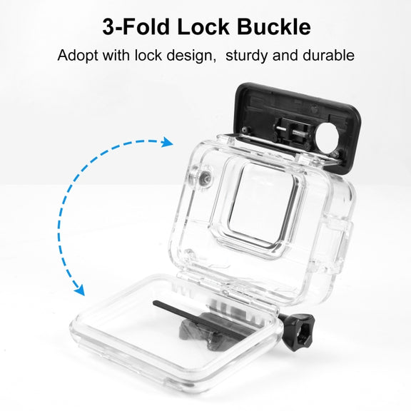 For Insta360 Ace Pro / Pro 2 PULUZ 60m Underwater Water-resistant Housing Case with Base Adapter & Screw (Transparent)