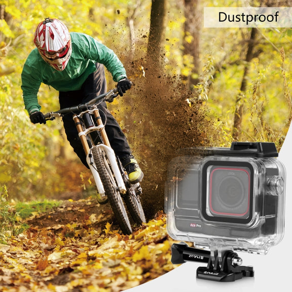 For Insta360 Ace Pro / Pro 2 PULUZ 60m Underwater Water-resistant Housing Case with Base Adapter & Screw (Transparent)
