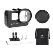 For Insta360 Ace Pro / Ace PULUZ Metal Cage Adapter Frame with 52mm UV Filter & Adapter Ring (Black)