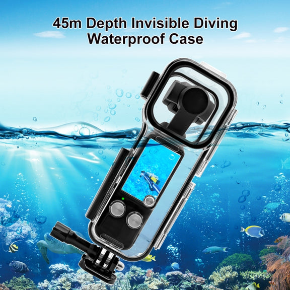 For DJI Osmo Pocket 3 PULUZ 45m Underwater Water-resistant Housing Diving Case (Transparent)