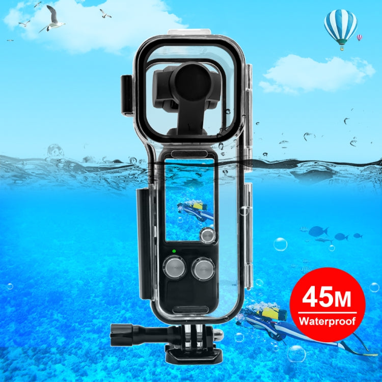 For DJI Osmo Pocket 3 PULUZ 45m Underwater Water-resistant Housing Diving Case (Transparent)