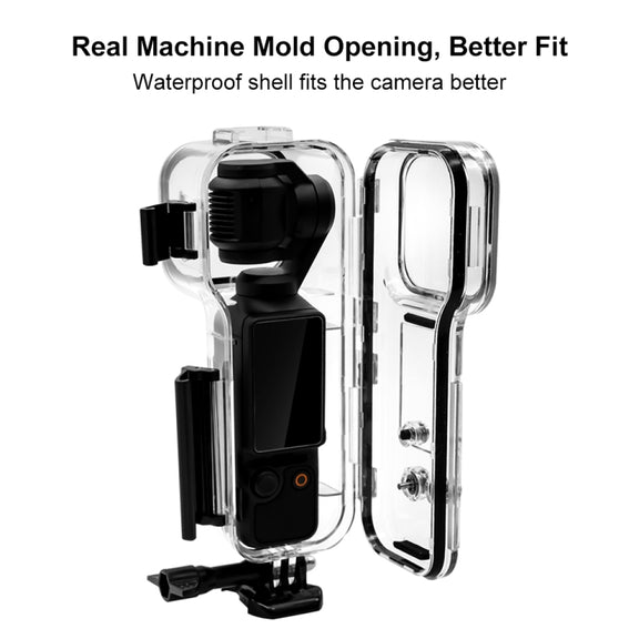For DJI Osmo Pocket 3 PULUZ 45m Underwater Water-resistant Housing Diving Case (Transparent)