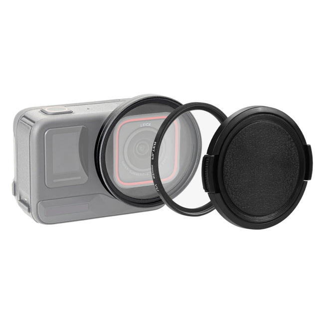 For Insta360 Ace Pro PULUZ 52mm UV Lens Filter Adapter Ring with Lens Cover (Black)