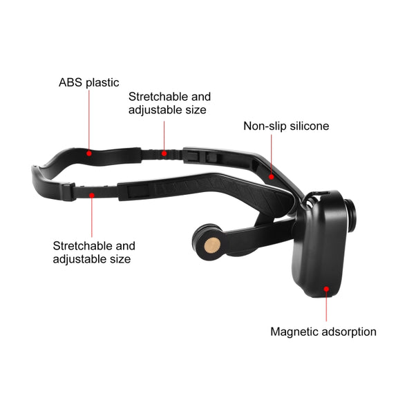 For Insta360 GO 3 / GO 3S PULUZ Magnetic POV Holder Head Mount (Black)
