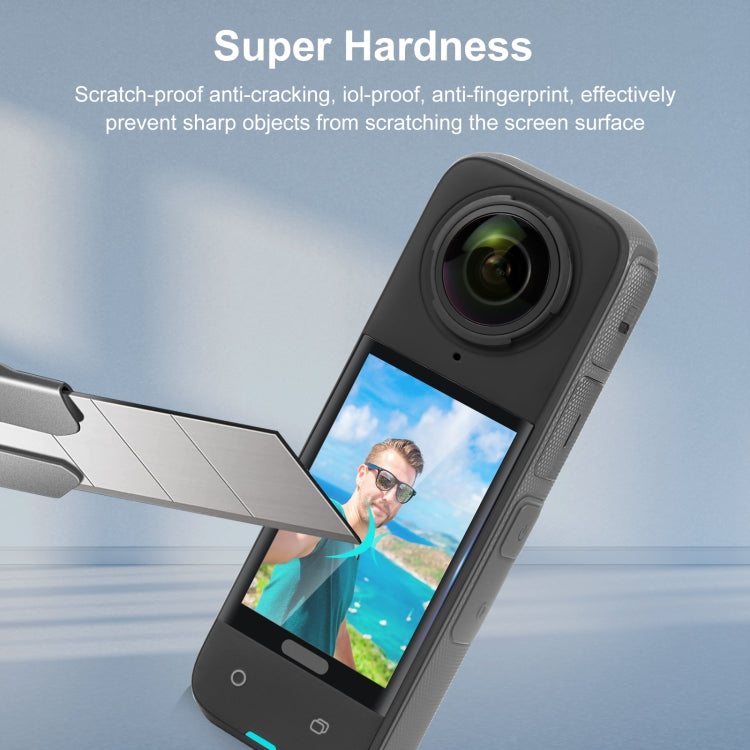 For Insta360 X4 PULUZ 9H 2.5D Curved HD Screen Tempered Glass Film (Transparent)