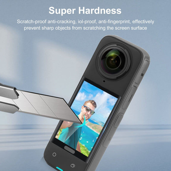 For Insta360 X4 PULUZ 9H 2.5D Curved HD Screen Tempered Glass Film (Transparent)