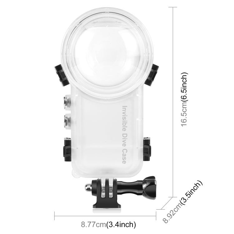 For Insta360 X4 PULUZ 50m Water-resistant Sealed Diving Case (Transparent)
