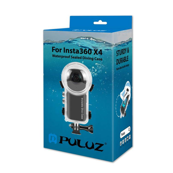 For Insta360 X4 PULUZ 50m Water-resistant Sealed Diving Case (Transparent)