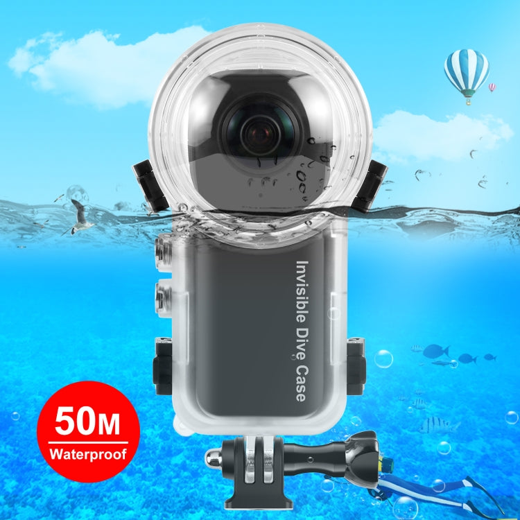 For Insta360 X4 PULUZ 50m Water-resistant Sealed Diving Case (Transparent)