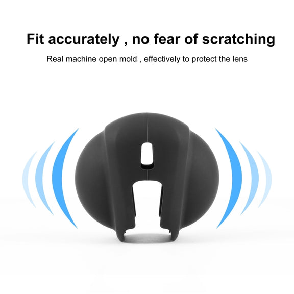 For Insta360 X4 / X5 PULUZ Silicone Protective  Lens Cover (Black)